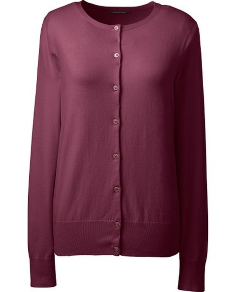 Lands' End Sweaters - 🌠SALE🌠 Land's End supima cardigan burgundy sm